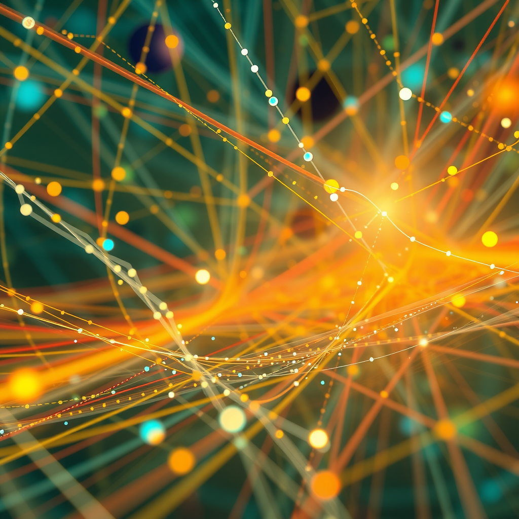 Abstract visualization of latent space manipulation in video diffusion models showing interpolation paths, semantic editing vectors, and multi-dimensional latent representations with color-coded trajectories
