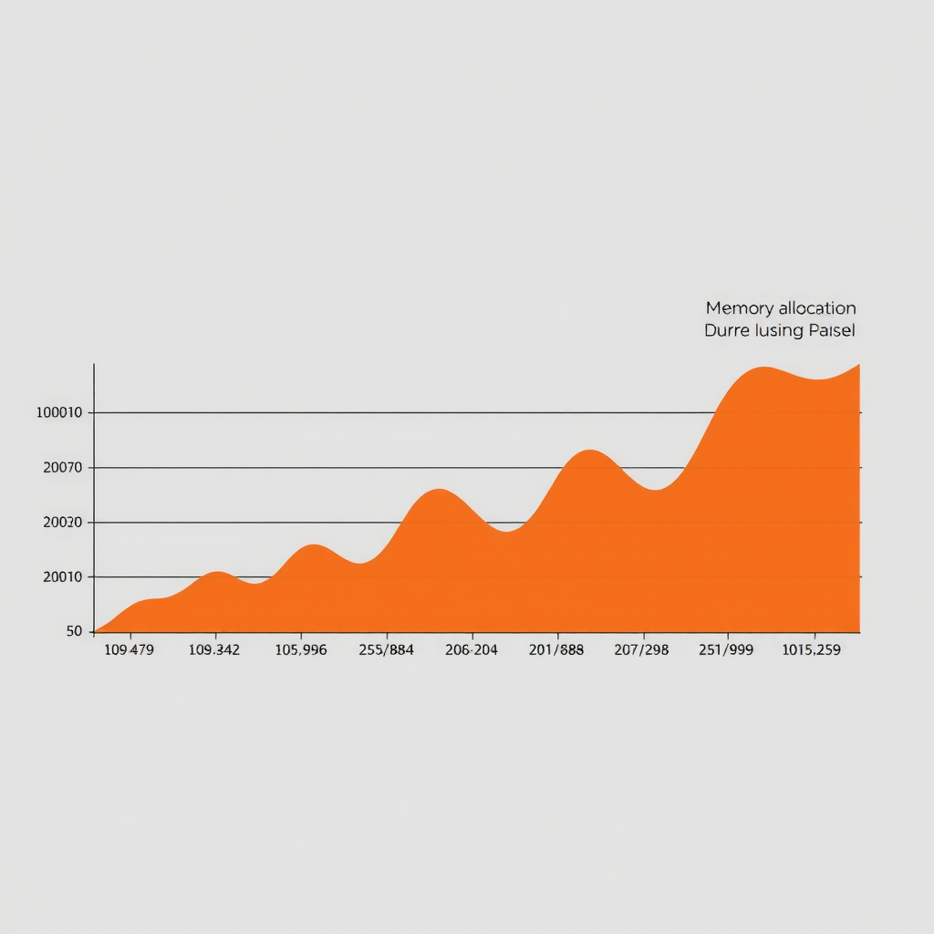 Visualization of memory allocation timeline during training showing peak usage points, gradient accumulation phases, and optimizer state management across multiple training steps