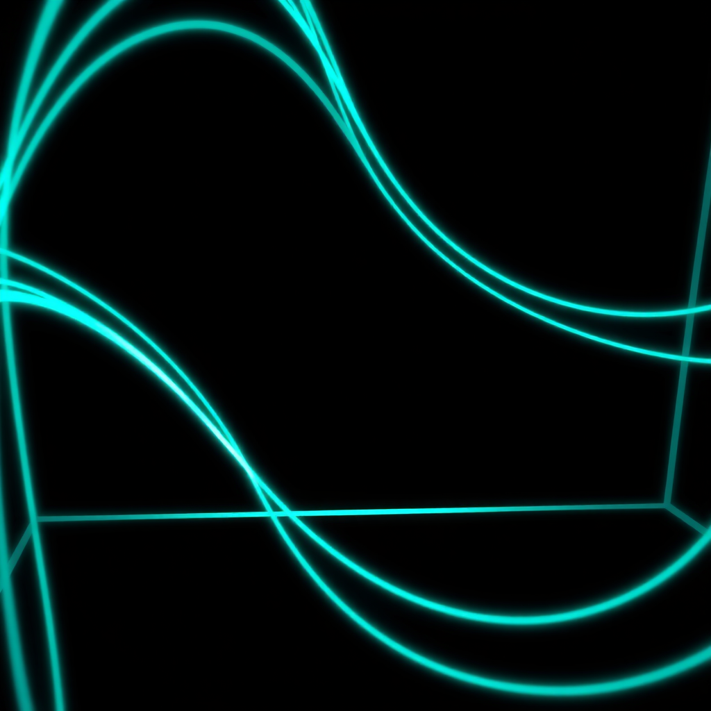 Interactive interface showing a video frame with multiple colored trajectory paths drawn as smooth curves with control points, demonstrating how users can specify object motion paths through sparse keyframes, rendered with glowing teal lines against a dark background