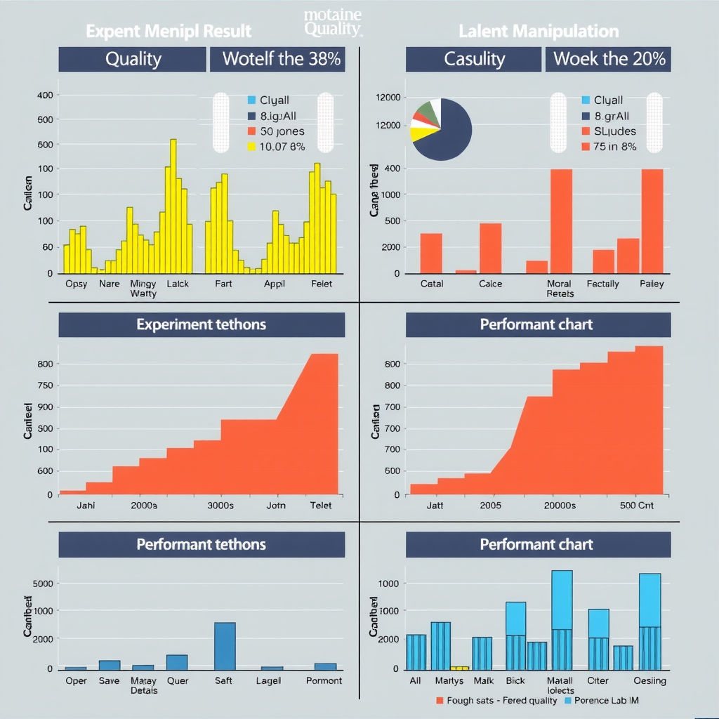 Comprehensive visualization of experimental results comparing different latent manipulation methods with quality metrics and performance charts